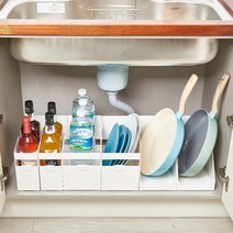 씽크대 주방 욕실 책상 서랍 다용도 칸막이 팬트리 바구니 수납함 정리함, 1개, 사각 소