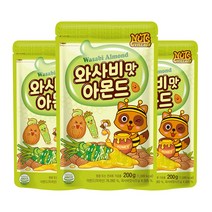 넛츠빌리지 와사비맛 아몬드 200g 3봉 견과류