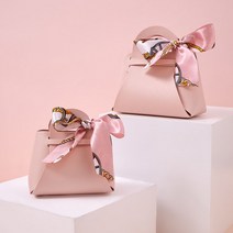 스카프포장 구디백포장 작은 리본 선물상자, 네이비