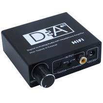 HIFI DAC AMP 디지털 아날로그 오디오 변환기 RCA 3.5mm 헤드폰 증폭기 Toslink 광학 동축 출력, 하나, 검정