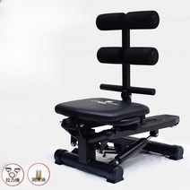 저소음 트위스트 스탠딩 헬스장 무소음 스텝퍼 다기능 게으른 복부 스테퍼 윗몸 일으키기 보조 피트니스 장비 홈 체중 감소 난로의 파이프 허리, 평생 보증-올 블랙 : 좌우 상하 복부를 밟는 올, 올 블랙