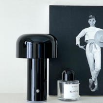 soluna 미드센츄리 머쉬룸 단스탠드 무선 버섯 조명 무드등 수유등, 블랙