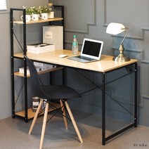 깔끔심플우드컴퓨터용책상 L자 기역자 H자형 인테리어책상모음 공부독서집중 서재 이케아스타일, 03.심플라인책상 800(블랙)