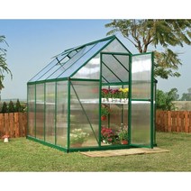 온실 하우스 조립식 소형 정원용, W190*L254*H195CM, 그린, 1개