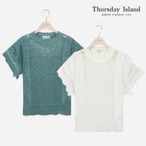 써스데이아일랜드 Thursday Island 여성 프릴 디테일 스카시 풀오버T214MSW231W 396244