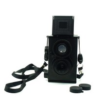 필름 카메라 트윈 렌즈 반사(TLR) 135필름 카메라 35mm 필름 사용 재사용 가능한 카메라 완제품(핑크), black
