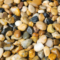 [ 25kg ] 순수 자연산 강자갈 동글동글 적당한 사이즈 조경용 자갈 [With보도블럭] 자갈 조경 원예 화단 인테리어 원예 홈가드닝, 1개, 25000g