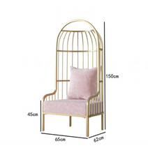 1인용 공주의자 럭셔리의자 북유럽 골드 카페의자 옷가게의자 스튜디오 의자, C.그레이