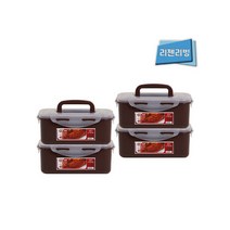 리젠리빙 세이프락 김치통 1.5L 4P 밀폐용기 김장 김치냉장고 직사각 핸디형 안심용기