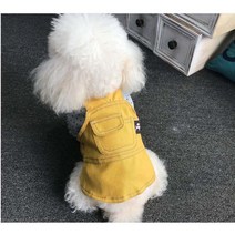 크레독스 강아지 원피스 멜빵 가을 3color, 옐로우