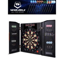 전자 다트 판 게임기 기계 벽걸이 보드 세트 찍찍이, 연습다트12개및다트헤드150개포함
