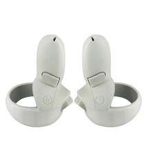 vr 헤드셋 가상 현실 터치 컨트롤러용 보호 커버 실리콘 커버 용 스킨 핸들 그립, 투명한 흰색