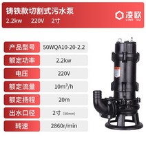 농업용 펌프 수압 오수 수중 슬러지 오폐수 모터 양수기, 주철강화2.2KW/2인치-단상220V