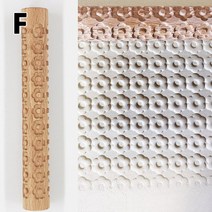 나무 질감 진흙 별 눈송이 프레스 롤러 패턴 로드 엠보싱 폴리머 클레이 롤링 핀 세라믹 도자기 아트, 6.F