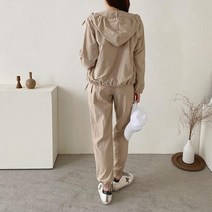 마롱패션 후드 단추 아노락 여성 봄 간절기 사라피 항공 블루종
