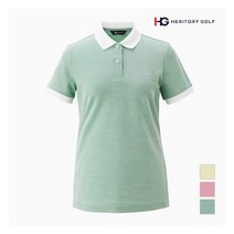 헤리토리골프 헤리토리골프 여성 배색포인트 이중직 티셔츠__MGWASUM4101