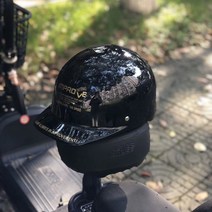 스냅백헬멧 특이한헬멧 반모헬멧, 한 사이즈, 블랙머리둘레 59미만