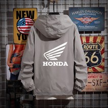 형광색 자켓 빅사이즈 오토바이 바람막이 혼다 야마하 가와사키 라이딩 바람막이, 그레이 혼다 525 홑겹