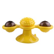 승마기 승마기계 승마의자 재미 있은 고양이 장난감 LED 공 & Catnip 스크래치 헤어 브러시 지능 훈련, 02 YELLOW