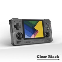 휴대용게임기 레트로이드 포켓 2s 레트로 안드로이드 핸드 헬드 스트리밍 아티팩트 휴대용 3.5 인치 터치 스크린 게임 콘솔 3D 홀 로커, 3.transparent black - 3G 32G