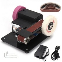 전기 샌더 샌더기 원형 벨트 사포 다기능 그라인더 30MM 나이프 샤프너 미니 가정용 DIY 연마 그라인딩 기계, [01] Black Belt Sander