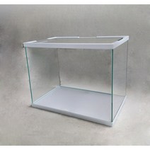 1자 직사각 화이트 어항 [ 31.5*24.5*18cm ] 뚜껑포함 소형 수조 수족관