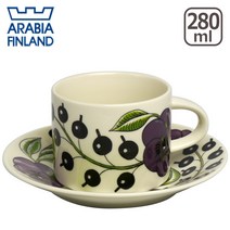Arabia Paratiisi 아라비아 파라티시 찻잔 퍼플 280ml, 단일 옵션