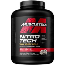 머슬테크 니트로 테크 웨이 골드 프로틴 파우더 프렌치 바닐라 크림맛 2.27kg