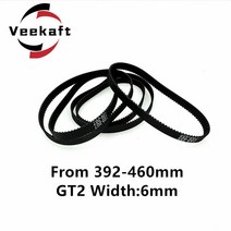 자동차 타이밍 타임 벨트 엔진 구동 교환 3D 프린터 부품 GT2 6mm 폐쇄 루프 타이밍 벨트 392 396 400 406, 07 2GT-436mm-width 6mm_01 1 개