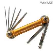 YANASE 접렌치SET NO.3 (육각 볼렌치) 접이식 육각볼렌치, 1개