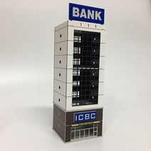 모형 제작 재료 스케일 1:87 1:150 1:144 건물 모델 ABS 플라스틱 아키텍처 디오라마 풍경 레이아웃 키트, 05 building F