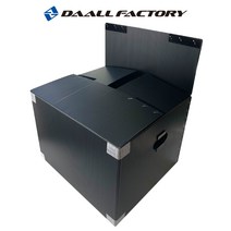 이사박스 6호 이사짐 이삿짐 이사용 플라스틱박스 수납정리함 단프라 포장박스, 검정, 고급벨크로형, 1개