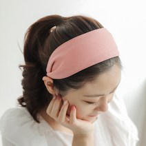 로라하 성인 여성 아동 무지 두건 넓은 머리띠 헤어밴드(완전넓은머리띠)