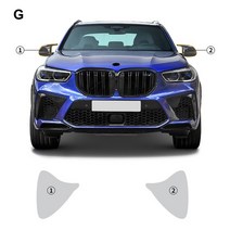 휠캡 휠커버 TPU 자동차 백미러 커버 헤드라이트 보호 필름 BMW X5 M 컴피티션 액세서리 특수 투명 바디 스티커, 2.rearview mirror film