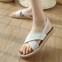 여자 플랫 저렴 슬링백 샌들 비치 발이 여성 여름 캐주얼 짚신 원피스캐쥬얼 스타일 단화센달 여행굽없는 보세라탄 발편한 샌달 편하고 쇼핑몰 예쁜