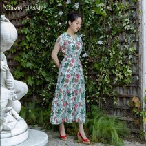 [TAG가 198 000원] [올리비아하슬러] OHBMOP902_트로피칼 프린팅 롱원피스