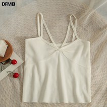 DFMEI 작은 정장 이너 나시 여 이너 프렌치 코디 정장 니트 상의