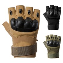 SMN 전술 장갑 바이크 자전거 헬스 등산 오토바이 반장갑, 카키XL 사이즈