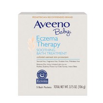 아비노 테라피 유아 진정밤 민감성 피부 오트밀 수딩 입욕제 106g Aveeno Baby Eczema Therapy, 100박스