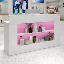 지폐계수기 북유럽 목재 리셉션 데스크 사무용 가구 바 카운터 테이블 편의점 출산 및 상점 프런트 현금, [05] pink-100x50x100cm