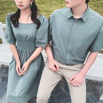 시밀러 커플 룩 원피스 여름커플시밀러룩 셔츠