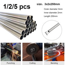 스텐주름관 실버 원형 304 스테인레스 스틸 모세관 외경 3 4 5 6 7 8 10 12 mm 길이 250mm 1/2/ 개 튜브, [15] 4x3x250mm 1pc, 15 4x3x250mm 1pc