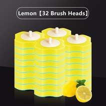 비데 청소 솔 UOSU일회용 화장실 브러시 액체 벽걸이 도구 욕실 교체 헤드 액세서리, 10 Lemon 32pcs