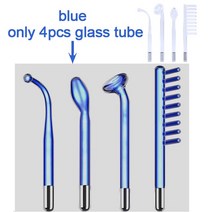 페이스마사지 led 피부 관리 갈바닉 마사지기고주파 얼굴 전극 노즐 부착 유리 튜브 레드 라이트 네온 바, 03 4Pcs Glass Tubes