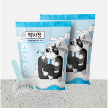 고양이모래 벤토나이트 백사장 홍사장 6kg x 2개, 백사장 6kg x 2개
