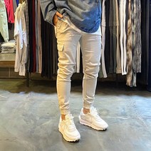 어썸블랑 남성용 스키니핏 카고 조거팬츠 5color