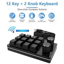 매크로키보드 키 노브 미니 커스텀 게임 포토샵 드, 없음, 없음, 미국+12 keys Wireless