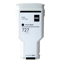 [해외]HP DesignJet T920 T2500 T930 T1530 T2530 T1500 프린터용 HP 727 호환 잉크 카트리지PBK C M Y GY MBK 300ml, 협력사, PBK