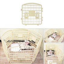 아웅다움］강아지안전문 강아지펜스 새끼강아지울타리 개펜스 6p［l0I］, 핑크