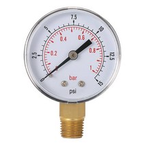 0-15 psi 0-1 bar BSP 50mm 수압 측정기 스레드 장착 압력 게이지 공기 압축기 압력계, 협력사